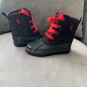 Ralph Lauren toddler boy quilted duck boots. NWOT